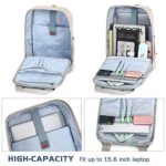 Myhozee Zaino Donna Zaino Porta Pcborsa Zaino Scuola Lavoro Viaggio Universita Con Scomparto Per Laptop E Tasca Antifurto Per Computer Portatile Da 156 Pollici Grigio 0 2