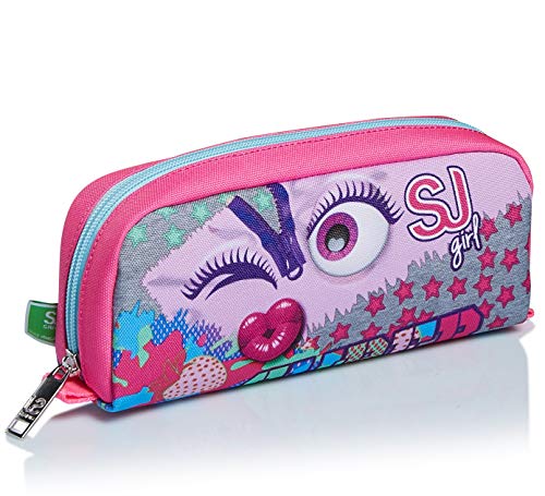 Portapenne Per La Scuola Sj Gang Facce Da Sj Rosa 0