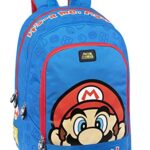 Super Mario Zaino Scuola Organizzato Blu 0