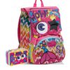 Schoolpack Zaino Seven Sj Gang Facce Girl Wow Estensibile Astuccio 3 Zip Completo 0