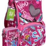 Schoolpack Zaino Seven Sj Gang Ledtech Girl Estensibile Astuccio 3 Zip Completo 0