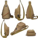 Selighting Marsupi Sportivi Zaino Monospalla Uomo Militare Casuale Borsa A Tracolla Marsupio Uomo Sportivo Borsetta Monospalla Militare Per Campeggio Escursionismo Ciclismo Viaggio Trekking 0 3