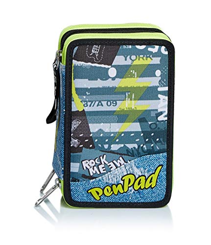 Seven Astuccio 3 Zip Pen Pad Urban Rock Giallo 0