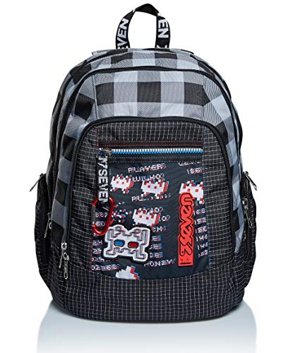 Seven Zaino Advanced Space Check Nero Taglia Unica 0 Seven Zaino Advanced Space Check Nero Taglia Unica 0