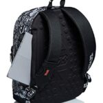 Seven Zaino The Double Pro Nero E Bianco Drawing Love 29 Lt Con Power Bank 0 3