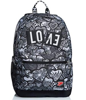 Seven Zaino The Double Pro Nero E Bianco Drawing Love 29 Lt Con Power Bank 0