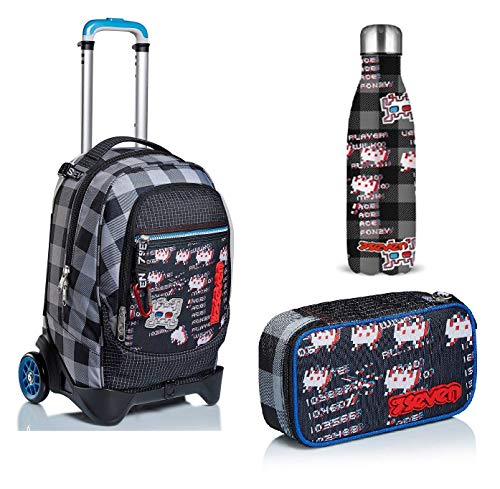 Trolley Seven Jack 2wd Space Check Astuccio Completo E Borraccia 0