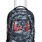 Trolley New Tech Seven Keep Flag Nero 3in1 Zaino Sganciabile Scuola Viaggio 0 0