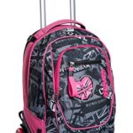 Trolley New Tech Seven Keep Flag Rosa 3in1 Zaino Sganciabile Scuola Viaggio 0