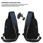 Wind Took Zaino Monospalla Impermeabile Uomo Borsa A Tracolla Zaino A Tracolla Borsa A Spalla Unisex Zainetto Crossbody Sling Bag Casual Grande Capacita 0 4