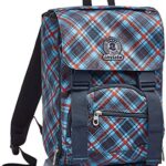 Zaino Estensibile Invicta Tartan Blu Scuola Tempo Libero 0