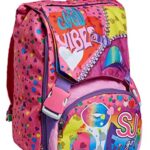 Zaino Estensibile Sj Gang Facce Da Sj Rosa Scuola Elementare E Medie 0