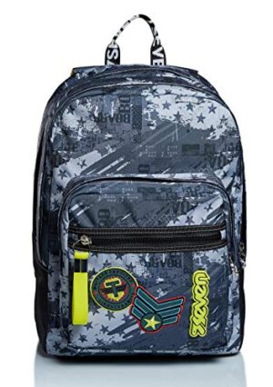Zaino Extra Fit Seven Fly Stars Grigio Scuola E Tempo Libero 0