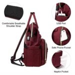 Zaino Laptop Donna Lovevook Impermeabile Zaino Porta Pc 156 Pollici Zaino Per Computer Con Caricatore Usb Zaino Universita Per Viaggi Lavoro Scuola Ufficio Vino Rosso 0 1