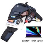 Zaino Monospalla Uomo Donna Zaino Spalla Sportiva Impermeabile Grande Capacita 14 Computer Portatile Sling Bag Borsa A Spalla Per Viaggio Ciclismo Sport 0 0