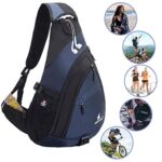 Zaino Monospalla Uomo Donna Zaino Spalla Sportiva Impermeabile Grande Capacita 14 Computer Portatile Sling Bag Borsa A Spalla Per Viaggio Ciclismo Sport 0 5