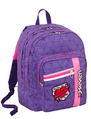 Zaino Scuola Outsize Seven Rebel Girl Viola 33 Lt Power Bank Integrato 0