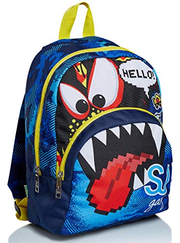 Zaino Small Sj Gang Facce Da Sj Blu Scuola Materna E Tempo Libero 0