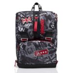 Zaino Triplicabile Seven Keep Flag Nero Scuola Elementari E Medie 0