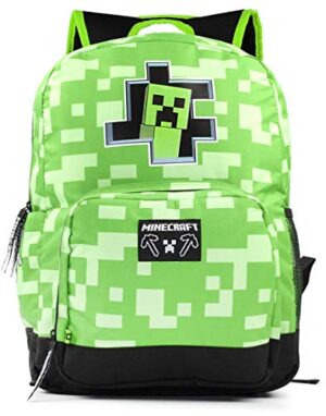 Zaino Per Ragazzi Green School Creeper Minecraft Inside Kids Zaino 18 0