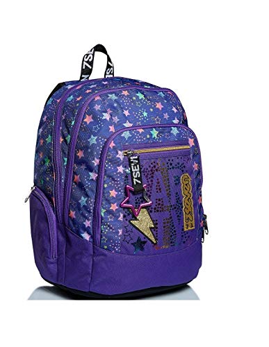 Seven Zaino Scuola Advanced Dance Party Viola Con Wireless Speaker 43x31x24 Cm 0