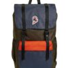 Invicta Zaino Chat Colorblock Vede Militare Blu Arancione Per Laptop 156 Studio Lavoro E Tempo Lavoro 0