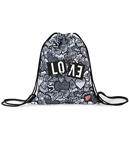 Sacca Zaino The Double Drawing Love Sport Tempo Liberobianco 0