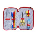 Seven Astuccio 3 Scomparti College World Nero Completo Di Matite Penne Pennarelli 0 1