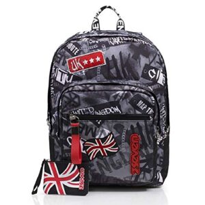 Zaino Extra Fit Seven Keep Flag Nero Scuola E Tempo Libero 0