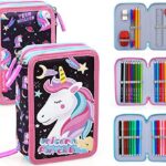 Julian Ross Unicorno Mary Astuccio Triplo Riempito 44 Accessori Scuola 20 Centimetri 0 4