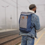 Zaino Viaggio Ecologico Blu Grigio