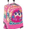 Sj Gang Trolley 3 Ruote Face Girl Scuola Bambini Unisex Rosa Pink Taglia Unica 0