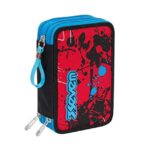 Schoolpack Zaino Scuola Seven New Advanced Sprinkle Rosso Astuccio 3 Zip 0 1