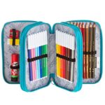 Schoolpack Zaino Scuola Seven New Advanced Sprinkle Rosso Astuccio 3 Zip 0 2