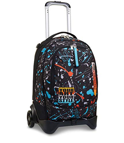 Seven Trolley Jack Scuola 2 Ruote Personal Art Zaino Sganciabile Doppio Uso Elementari E Med Bambine Ragazze Nero Taglia Unica 0