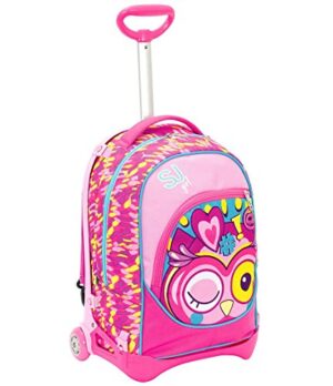Trolley Jack Junior Animali Da Sj Rosa 28 Lt Sganciabile E Lavabile Scuola E Viaggio 0