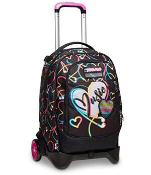 Trolley 2 Ruote Seven Yourself Girl Nero Cross Over System Scuola Tempo Libero 0