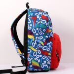 Zaino Invicta Ollie Pack Roots Blue Rosso Tasca Porta Pc Padded Scuola E Tempo Libero Americano 25 Lt 0 0
