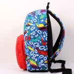 Zaino Invicta Ollie Pack Roots Blue Rosso Tasca Porta Pc Padded Scuola E Tempo Libero Americano 25 Lt 0 2