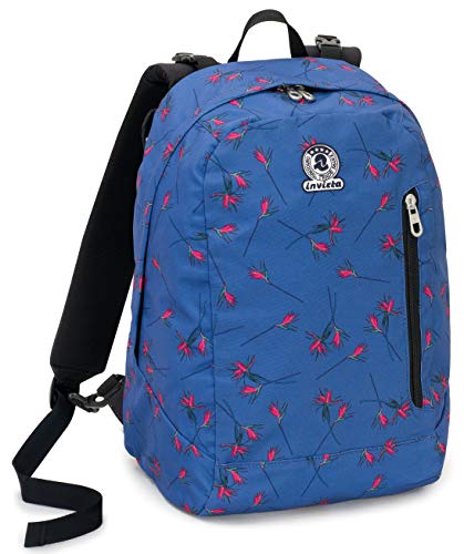 Zaino 2in1 Reversibile Invicta Twist Eco Material Azzurro 26 Lt Fantasia Tinta Unita Scuola Tempo Libero 0