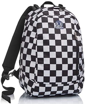 Zaino Invicta Reversibile Invicta Twist Eco Material Nero 2 In 1 In Fantasia E Tinta Unita Scuola Tempo Libero 0