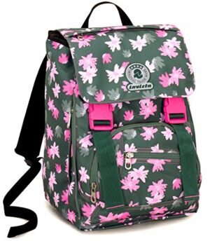 Zaino Scuola Estensibile Invicta Painted Daises Rosa 28 Lt Elementari E Medie 0