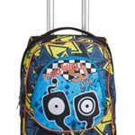 Zaino Trolley 3 Wheels Sj Gang Face Boy Fondo Rinforzato Sistema Antiurto Crossover System 0