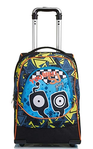 Zaino Trolley 3 Wheels Sj Gang Face Boy Fondo Rinforzato Sistema Antiurto Crossover System 0 Zaino Trolley 3 Wheels Sj Gang Face Boy Fondo Rinforzato Sistema Antiurto Crossover System 0
