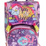 Zaino Scuola Sdoppiabile Sj Gang High Tech Viola Innovativo Sistema Regolazione Schienale 28 Lt Elementari E Medie Cuore Pop Up 0