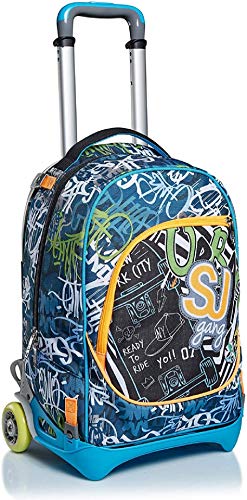 Seven Zaino Trolley Sj Gang City Explorer Sganciabile Colore Blu 0
